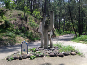 family of cactus statue bosque los colomos guadalajara mexico