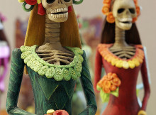 two catrina figurines