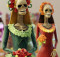 two catrina figurines