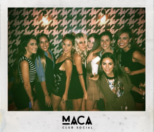 group of women at maca club social