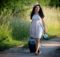 woman walking with suitcase